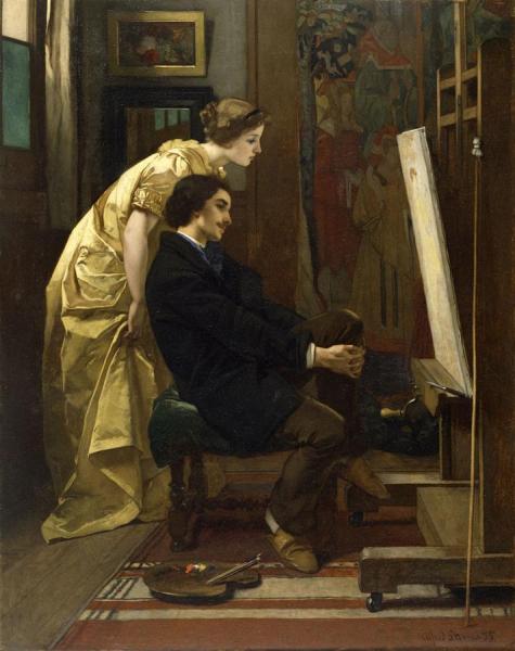 The Painter And His Model by Alfred Stevens