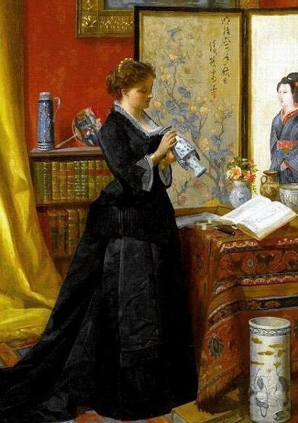 The Porcelain Collector by Alfred Stevens