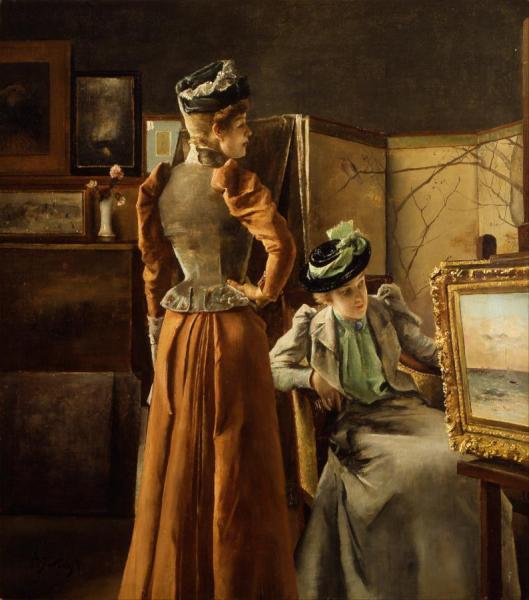 Visit To The Studio by Alfred Stevens