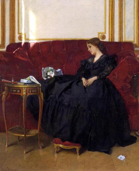 Widow by Alfred Stevens Oil Painting Reproductions