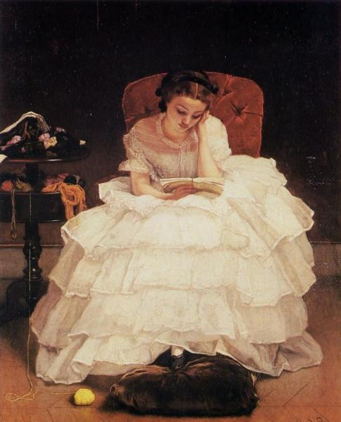 Young Woman Reading by Alfred Stevens