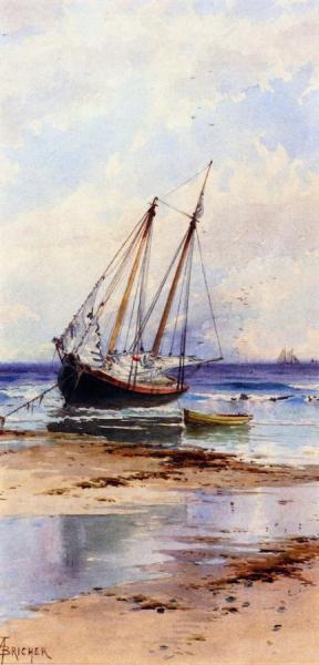 Beached Schooner by Alfred Thompson Bricher