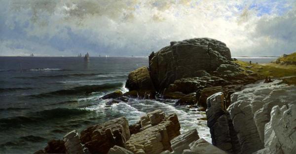 Castle Rock,marblehead(1878) by Alfred Thompson Bricher