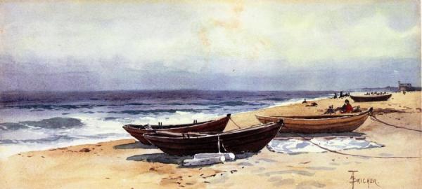 Dories Along A Shore by Alfred Thompson Bricher
