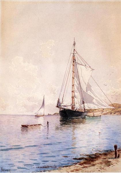 Drying The Main At Anchor by Alfred Thompson Bricher