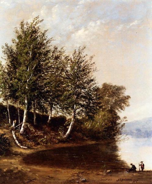 Figures In A Landscape by Alfred Thompson Bricher