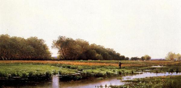 Hunter In The Meadows Of Old Newburyport, Massachusetts by Alfred Thompson Bricher