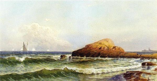 Little Bass Rock, Narragansett Pier by Alfred Thompson Bricher