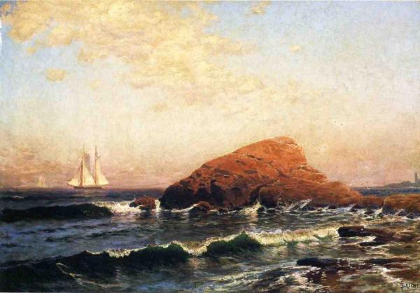 Little Bass Rock, Narragansett, Ri by Alfred Thompson Bricher