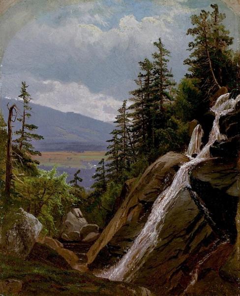 Mountain Waterfall by Alfred Thompson Bricher