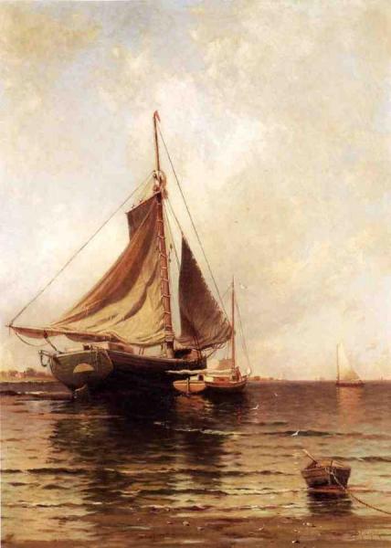 Oyster Boats by Alfred Thompson Bricher