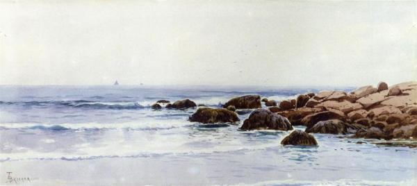 Sailboats Off A Rocky Coast by Alfred Thompson Bricher