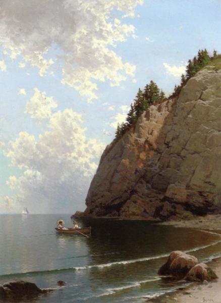 Two Ladies In A Rowboat by Alfred Thompson Bricher