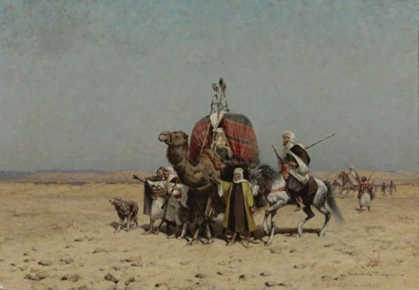 Alfred Wordsworth Thompson Danger In The Desert