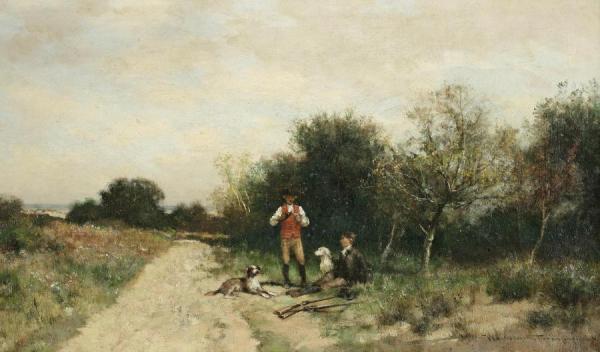 Alfred Wordsworth Thompson Hunters Taking A Break