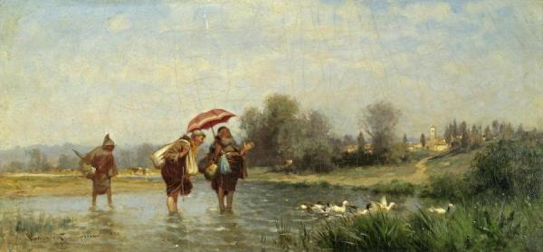 Alfred Wordsworth Thompson Monks And Ducks, 1880