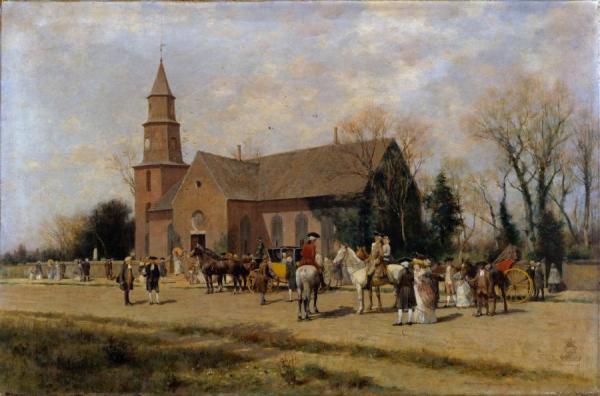 Alfred Wordsworth Thompson Old Bruton Church, Williamsburg, Virginia, In The Time Of Lord Dunmore