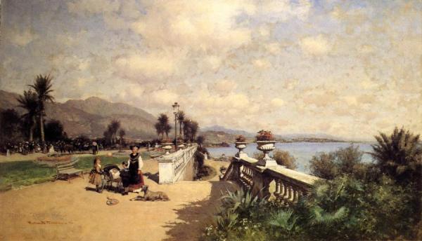 Alfred Wordsworth Thompson The Garden At Monte Carol
