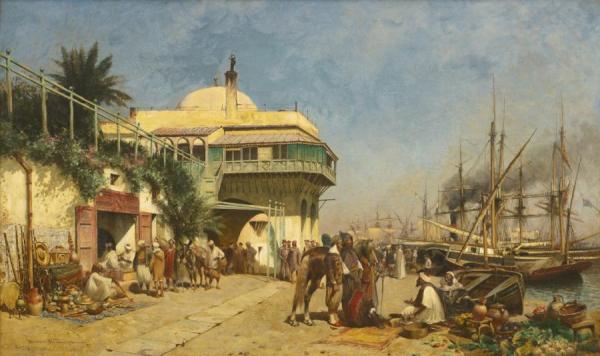 Alfred Wordsworth Thompson The Port Of Algiers
