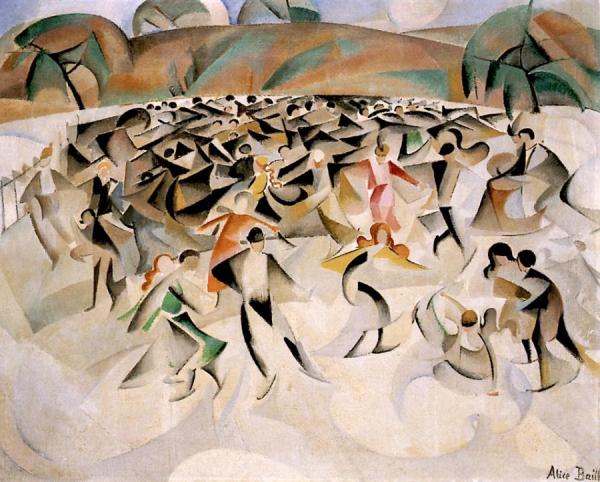 Skating In The Bois De Boulogne by Alice Bailly Oil Painting Reproductions