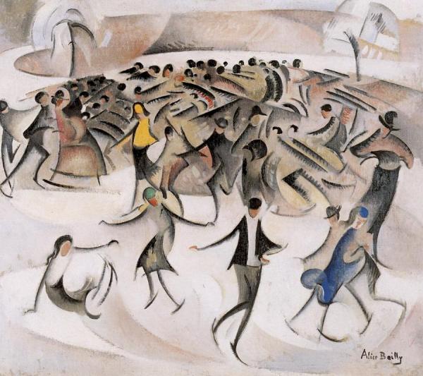 Skating In The Bois De Boulogne by Alice Bailly