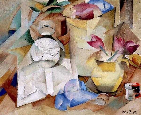 Still Life With Alarm Clock by Alice Bailly