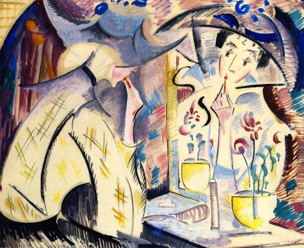 Woman At Her Dressing Table by Alice Bailly