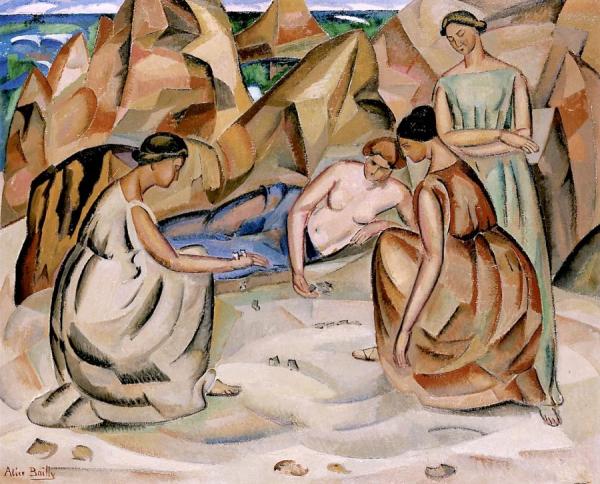 Women Playing Bones by Alice Bailly