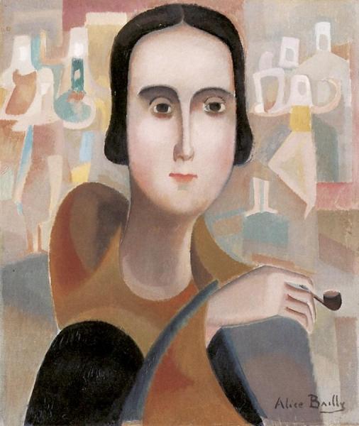 Young Woman With A Pipe (andrée Vaurabourg) by Alice Bailly