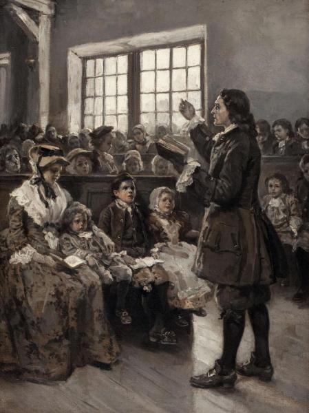 John Wesley Teaching His Sunday School by Alice Barber Stephens