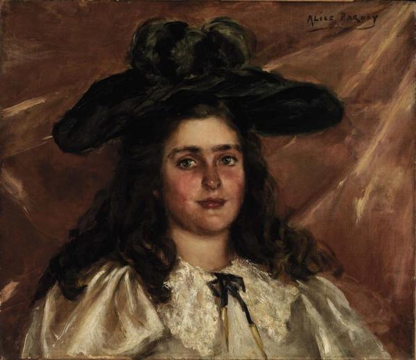 Laura Alice In Big Hat by Alice Pike Barney Oil Painting Reproductions