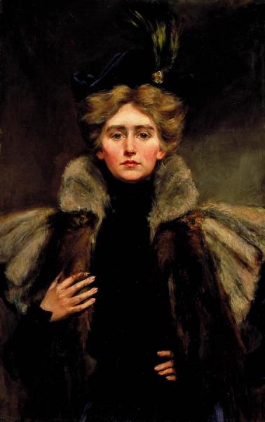 Natalie In Fur Cape by Alice Pike Barney