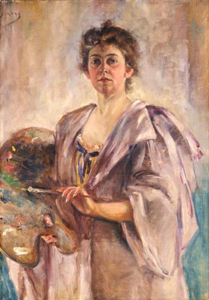 Self-portrait In Painting Robe by Alice Pike Barney