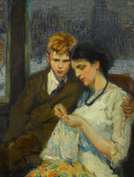 Mother And Son, Circa 1910-15 by Alice Schille