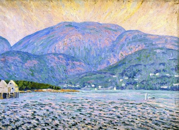 Green Mountain, Mount Desert by Allen Tucker Oil Painting Reproductions