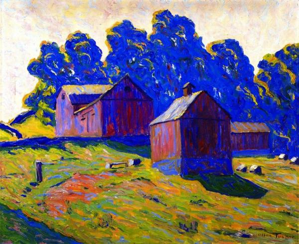 Red Barns by Allen Tucker