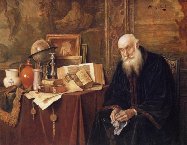 The Learned Old Man by Alois Heinrich Priechenfried Oil Painting Reproductions