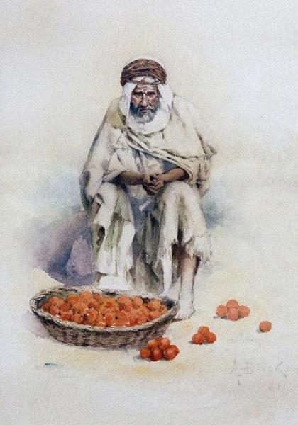 The Orange Seller by Alphonse Birck Oil Painting Reproductions