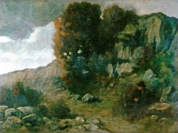 Landscape by Alphonse Legros
