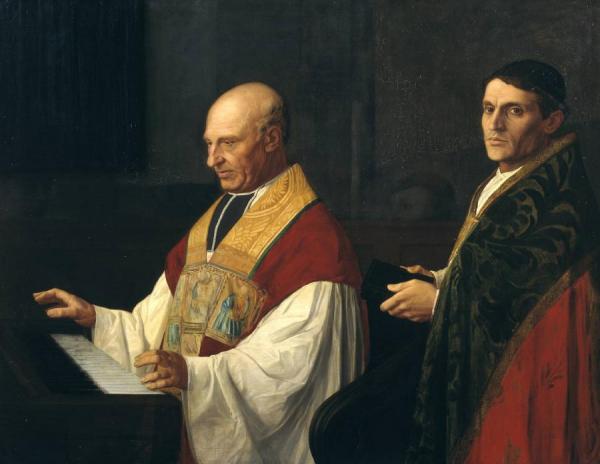 Rehearsing The Service by Alphonse Legros