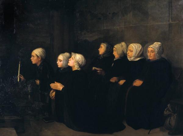 Women In Prayer by Alphonse Legros