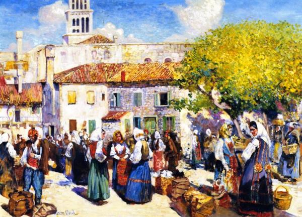 Bazaar, Spalato by Alson Skinner Clark