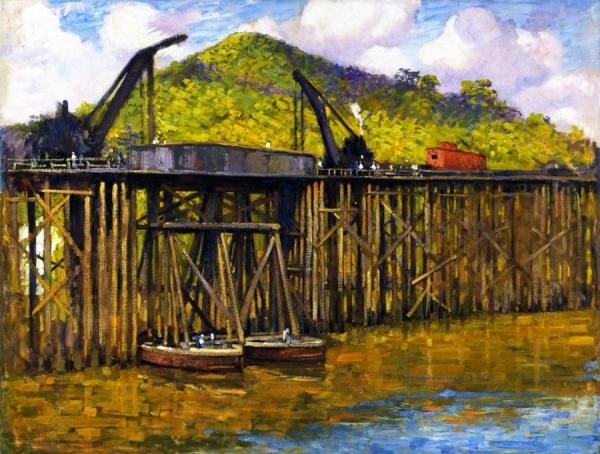 Big Cranes At Miraflores by Alson Skinner Clark
