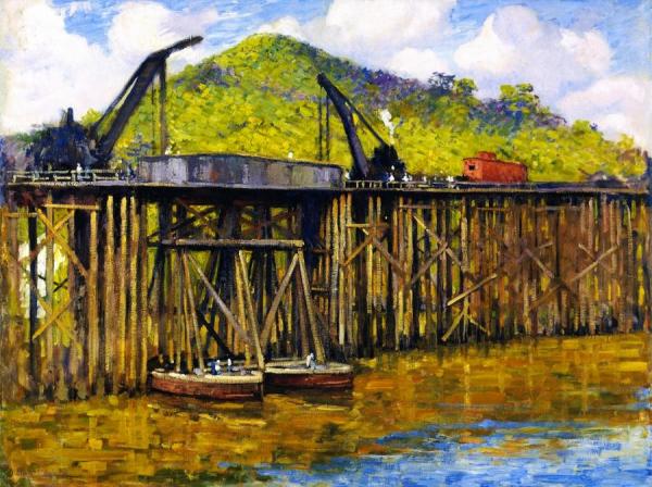 Moving The Trestles by Alson Skinner Clark Oil Painting Reproductions