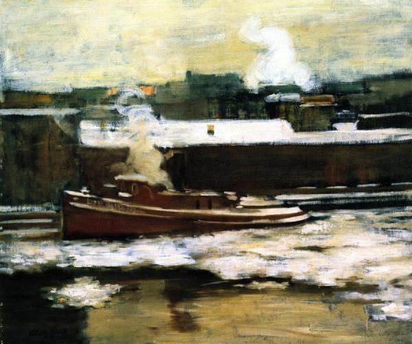 Pushing Through The Ice by Alson Skinner Clark