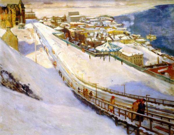 Toboggan Slide And Dufferin Terrace by Alson Skinner Clark