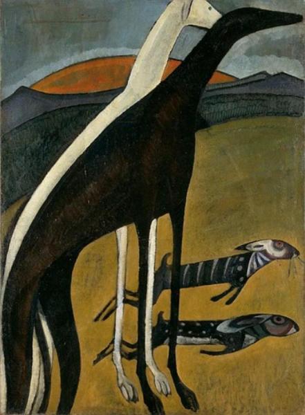 Os Galgos by Amadeu De Sousa Cardoso