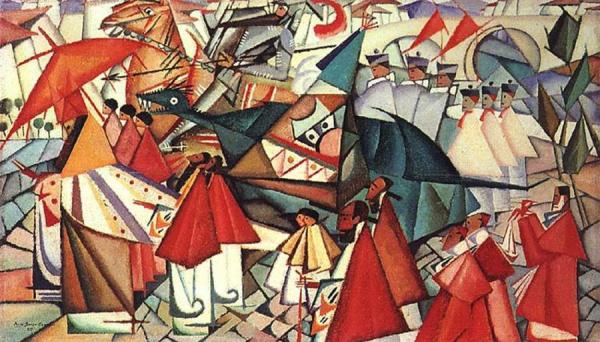 Procissao Do Corpus Christi by Amadeu De Sousa Cardoso