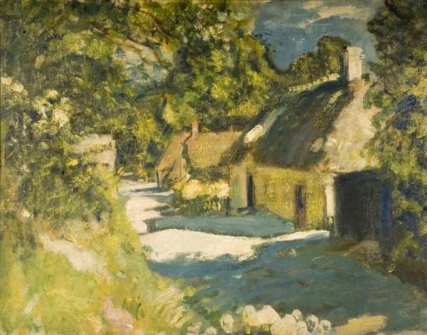 Cottages At Aldbourne by Ambrose Mcevoy Oil Painting Reproductions