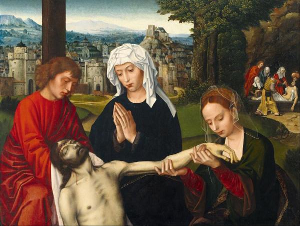 Pieta At The Foot Of The Cross by Ambrosius Benson